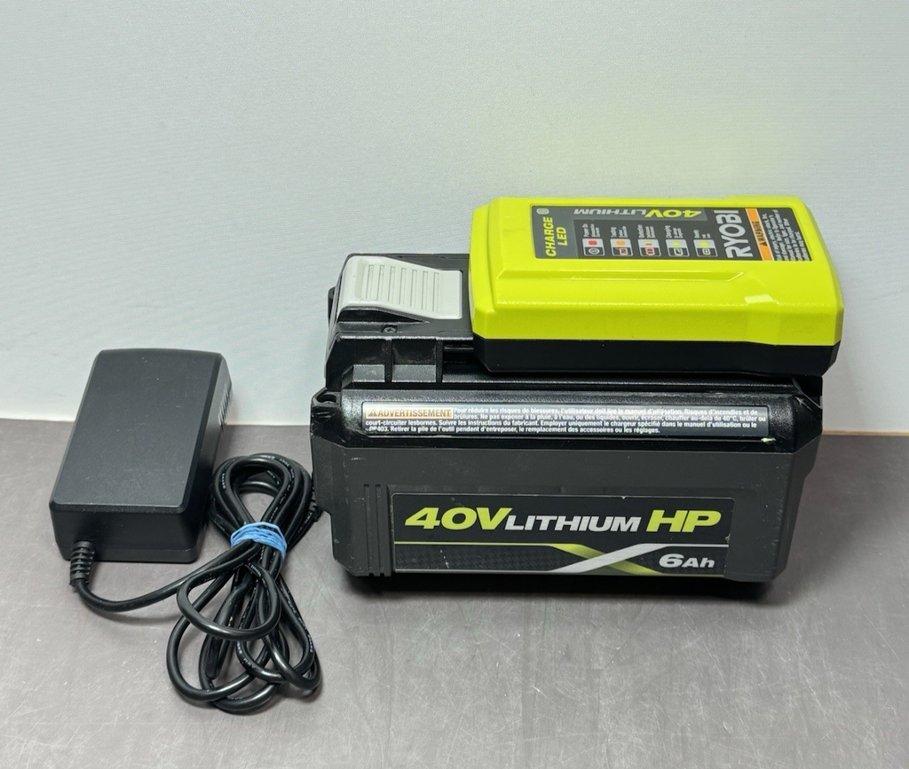 40V Lithium-Ion 6.0 Ah High Capacity Battery OP40602 w/Charger Kit - Preowned