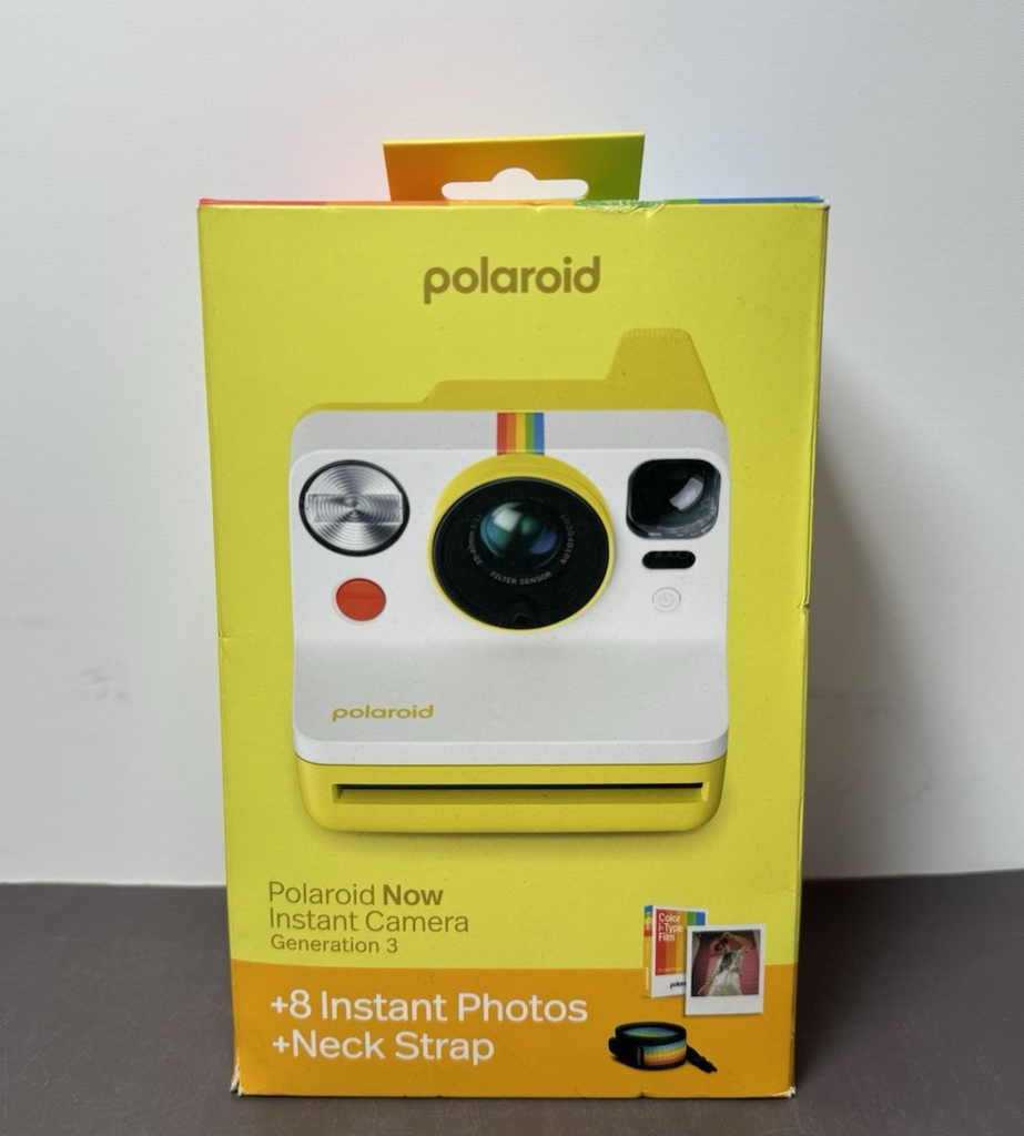 Polaroid Now Generation 3 Instant Camera 8 Instant Photos/Neck Strap - New