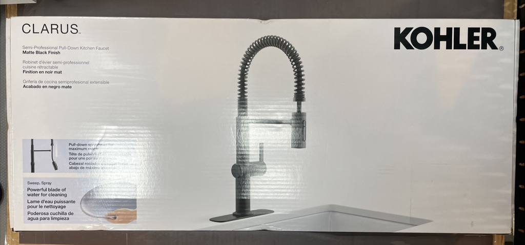 17inch KOHLER R30937-BL Clarus Semi-Professional Pull Down Sprayer Kitchen NEW