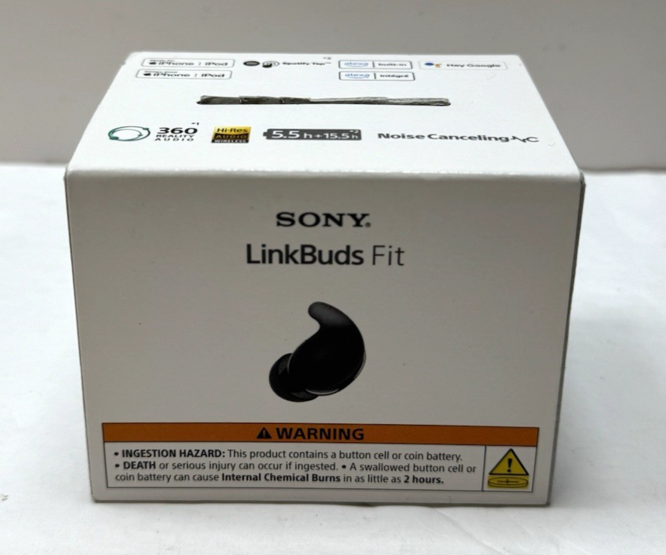 Sony LinkBuds Fit Truly Wireless Noise Canceling Earbud Headphones - Black