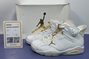 [10873-2] Nike - Air Jordan 6 Retro Gold Hoops DH9696-100 Women's Size 8 -