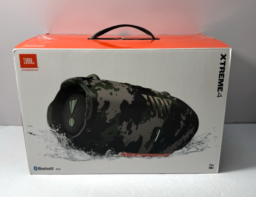 JBL Xtreme 4 Portable Waterproof Bluetooth Speaker - w/Box and Charger