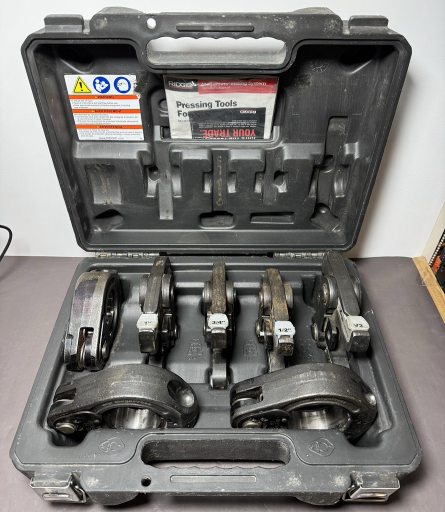Ridgid 48553 Megapress Jaws & Rings Jit, 1/2" to 2" - Complete Bundle