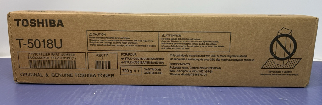 Brand New Genuine Toshiba T5018U T-5018U Black Toner Cartridge