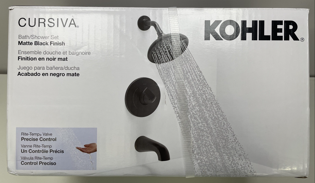 Kohler CURSIVA R36189-4G-BL ; Valve  & Trim; Matte Black Finish-New Sealed