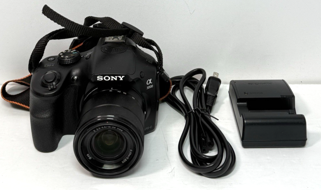 Sony Alpha a3000 20.1MP Digital Camera Black  w/ E OSS 18-55mm Lens