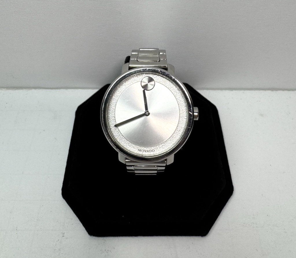 Movado Bold Stainless Steel Ladies' Watch, Silver Dial - MB01.3.14.6356