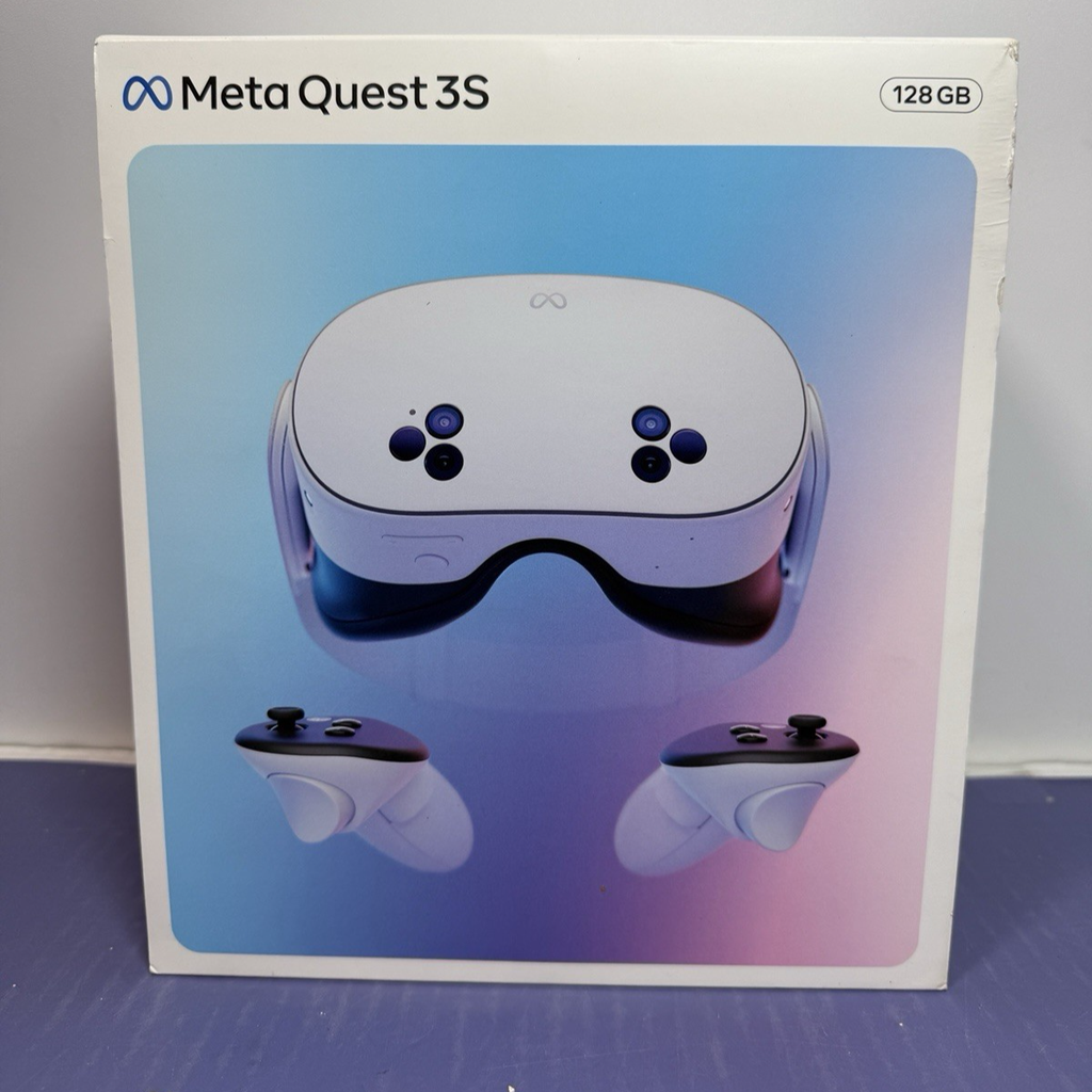 Meta Quest 3S Virtual Reality Headset in White - 128GB Storage (MC-1204060-03)