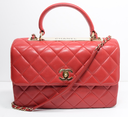 [13763-2] Chanel Trendy CC Top Handle Bag Quilted Lambskin Medium