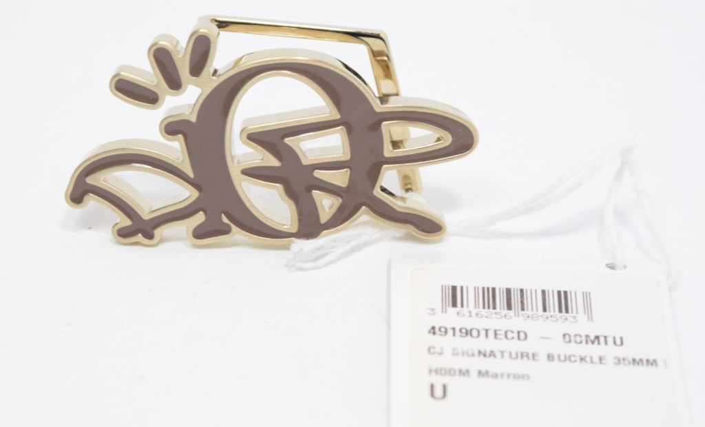 Dior x CACTUS JACK Belt Buckle Gold/Coffee Brown -4919OTECD