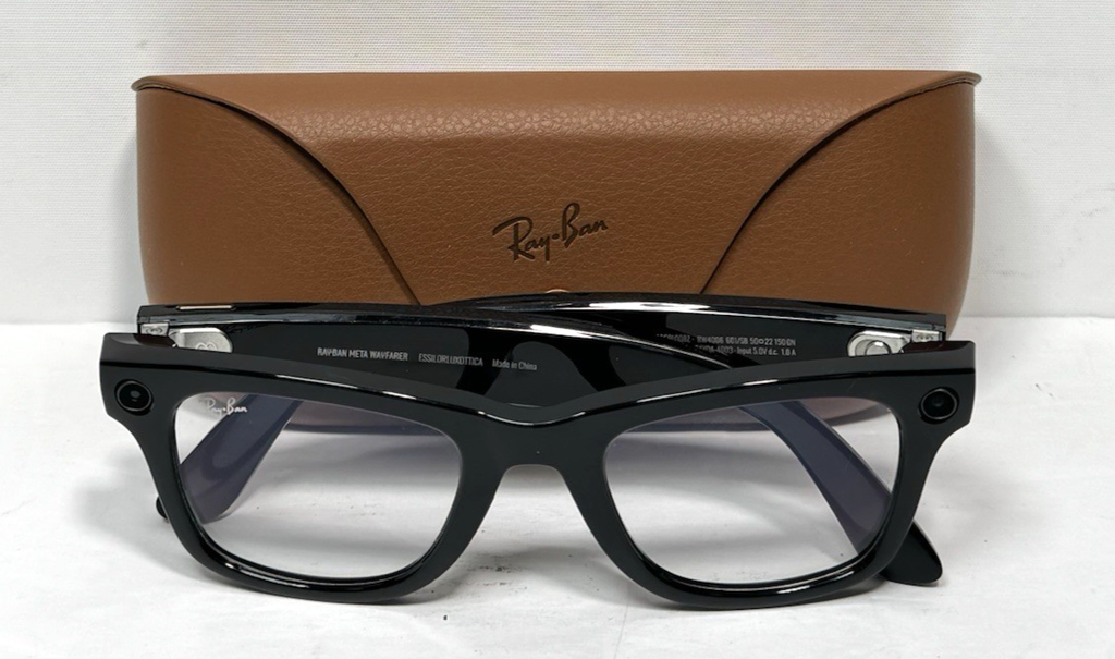 Ray-Ban Meta Wayfarer Gen 1 Shiny Black RW4006 601/SB Smart Glasses Camera