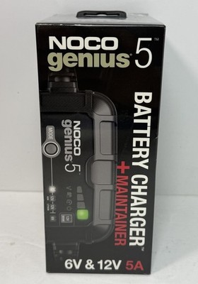 NOCO GENIUS5 5A 6V/12V Smart Battery Charger Maintainer -New Sealed