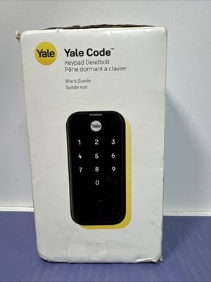 Yale Master Lock Electronic Keypad Deadbolt in Black Suede Finish -BRAND NEW