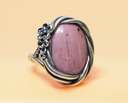[FRB] PANDORA ALE 925 Sterling Silver Pink Rhodolite Wanda's Garden 190847RNI Size 8
