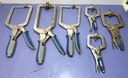[13907-4] SET OF 6 Kreg Clamp C-Clamp Locking Pliers Lot (6 Pc) Mixed Sizes Welding Set