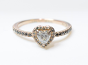 [FRB] PANDORA 14k Gold Plated Pave Elevated Heart Ring 168421C01 -SIZE 9