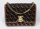 [13912-1] Burberry TB Monogram Crossbody Bag Brown Chain Leather w/ Dust Bag
