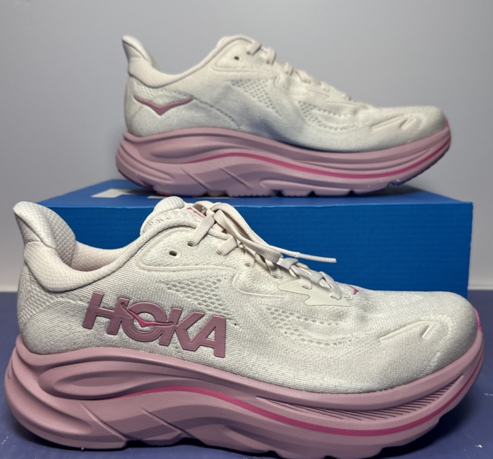 Hoka One One Clifton 10 1162050-RMD Sneaker Women 9D Wide Running Shoes EBS2181