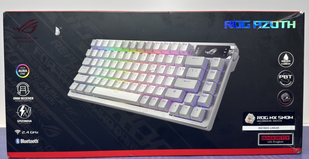 ASUS ROG Azoth Wireless Gaming Keyboard M701 Tri-Mode Connectivity, RGB, OLED