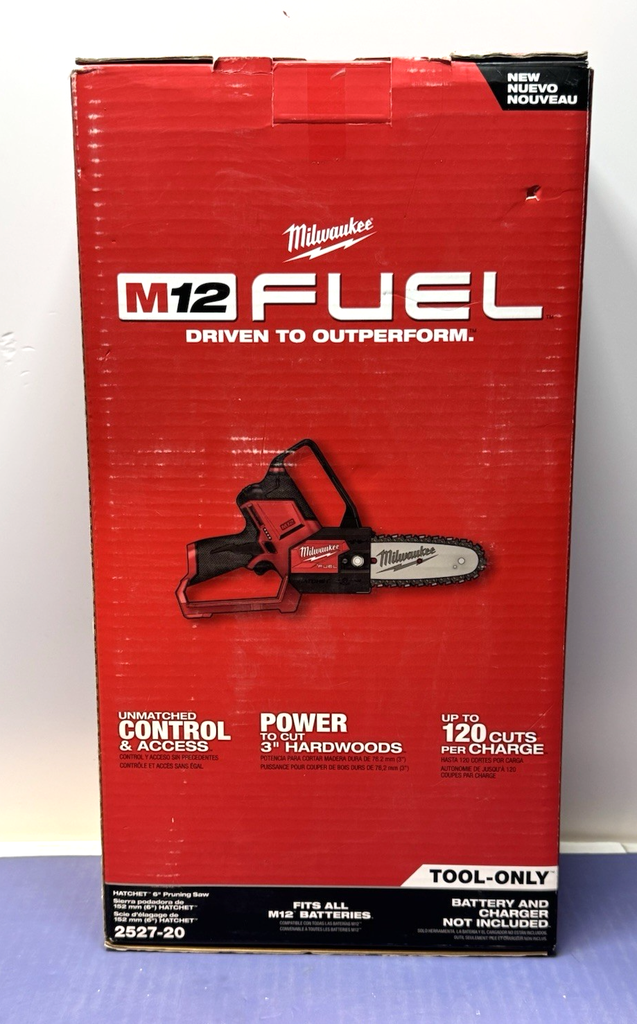 Milwaukee M12 FUEL 2527-20 Brushless Cordless 6 in. Hatchet Pruning Chainsaw