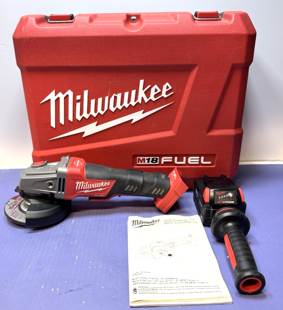 Milwaukee M18 FUEL - 4 1/2" - 18V Cordless Grinder 2783-20 w/bat 5 Ah 48-11-1850