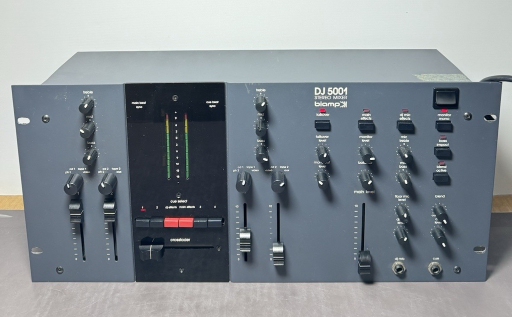 Biamp DJ-5001 Stereo Mixer Rack Mount Vintage DJ Audio Mixer