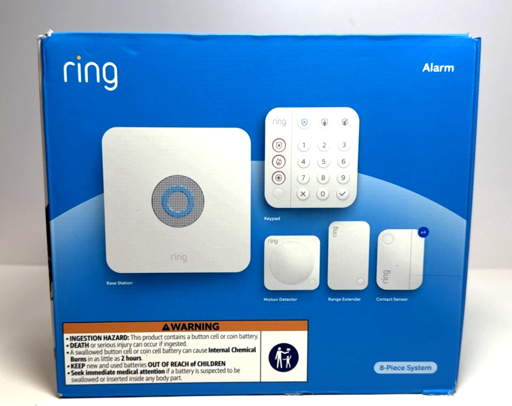 Ring Alarm 8-Piece Security Kit,home Security System w/Alexa
