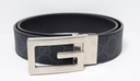 [9271-2] Gucci GG Supreme Reversible Leather Belt 626974 K9GSN Size 80/32 Black