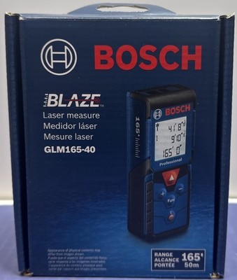 Bosch GLM165-40 BLAZE 165 ft. Laser Distance Tape Measuring Tool - New