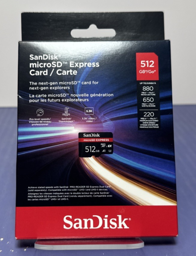 SanDisk MicroSD Express 512GB Memory Card -Brand New
