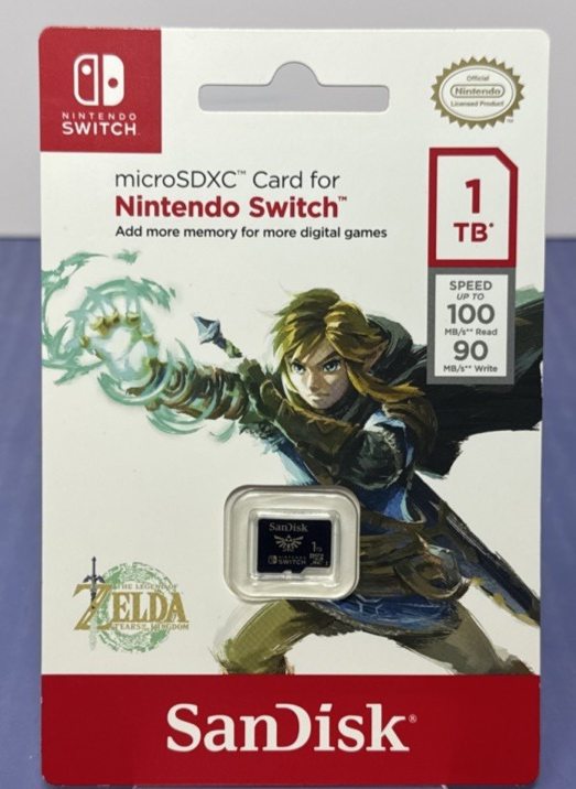 SanDisk 1TB microSDXC Memory Card for Nintendo Switch Zelda Edition -Brand New