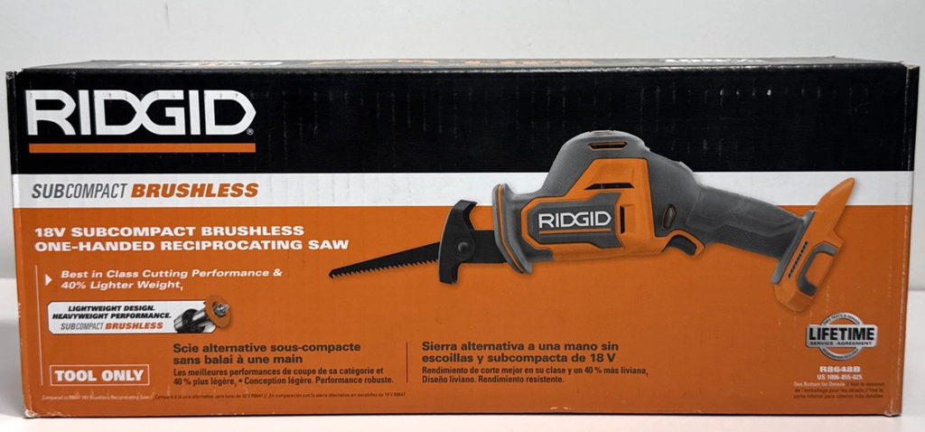 RIDGID 18V Subcompact Brushless Reciprocating Saw R8648B