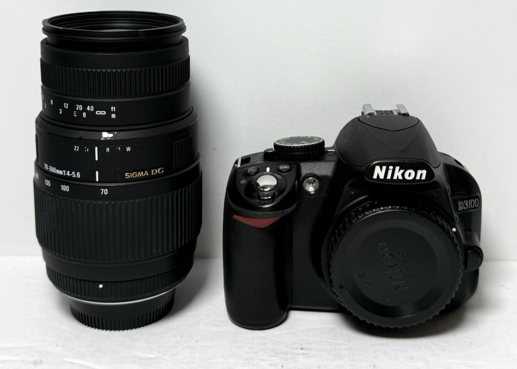 Nikon D3100 Digital SLR Camera with  Sigma 70-300mm DG Lens 34054 Shutter