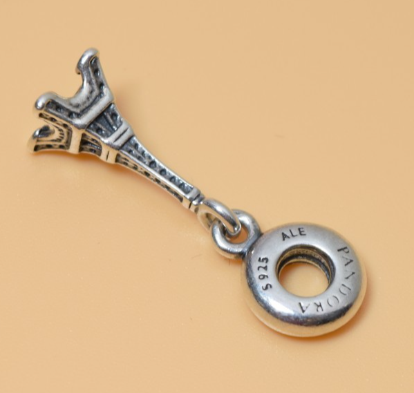 Pandora Sterling Silver Paris France Eiffel Tower Travel Dangle Charm