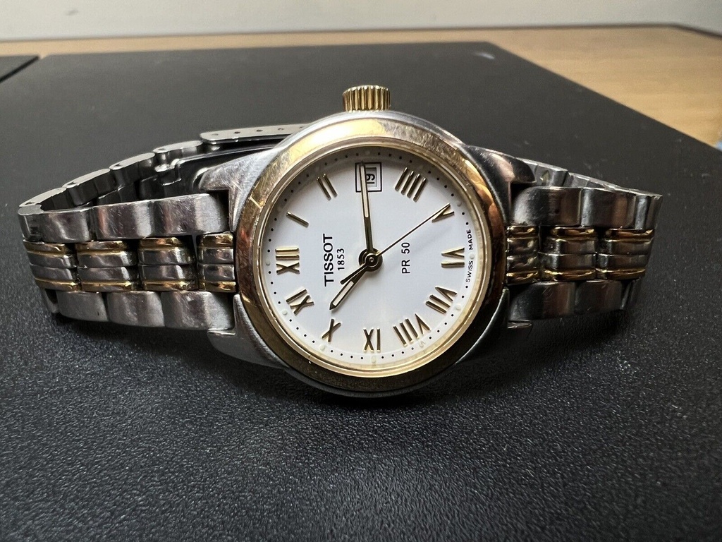 Vintage Swiss Tissot 1853 PR50 Sapphire Crystal date watch