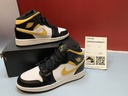 [4370-3] Nike Air Jordan 1 Mid GS White Pollen Black 554725-177 Size 6y