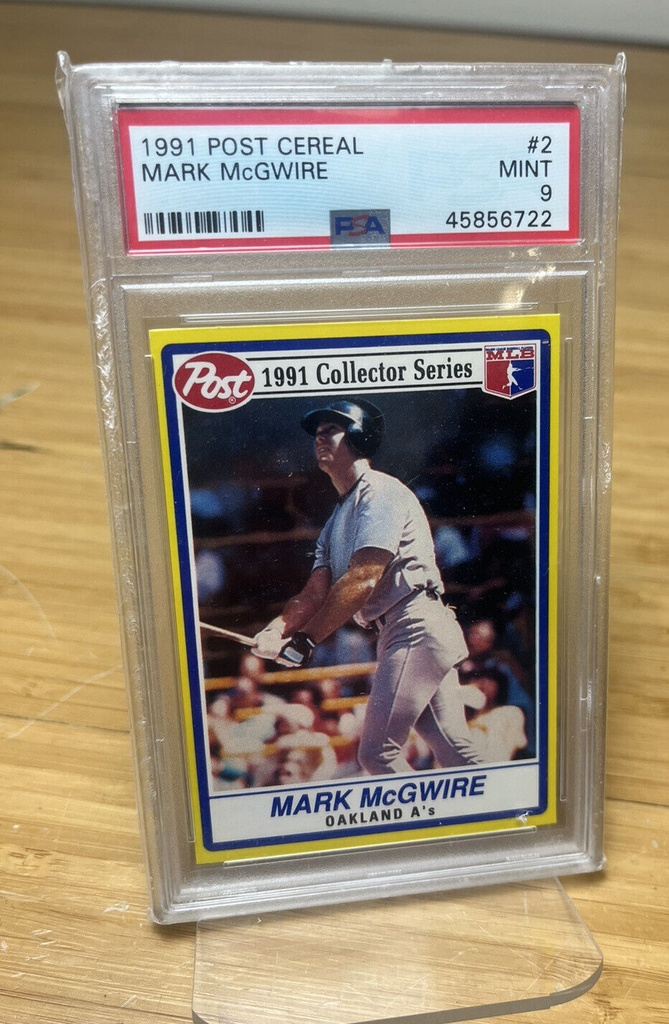 1991 Post Cereal #2 Mark McGwire Oakland Athletics PSA 9 MINT
