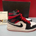 [4531-1] Nike Air Jordan 1 Mid Gym Red Black Toe White size 10 DQ8426-106