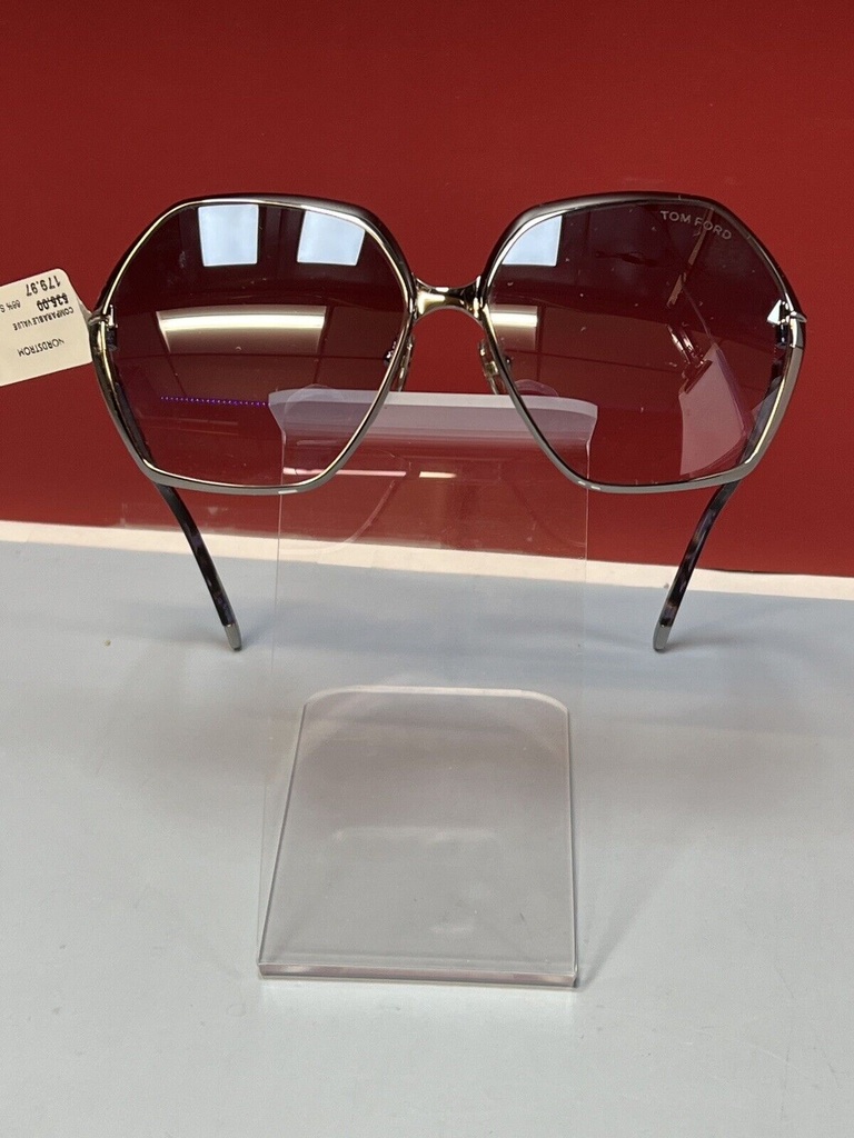 Tom Ford Fonda 02 912 14B Gunmetal/Smoke New Sunglasses Authentic