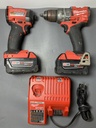 [5019-1] Milwaukee 3697-22 M18 Fuel Drill Set Hammer Driver 2 X 5ah XC W/ Charger
