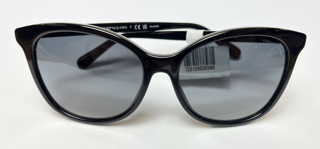 COACH HC8271U L1101 5002T3 57/16 Black Square Women's 57 mm Sunglasses