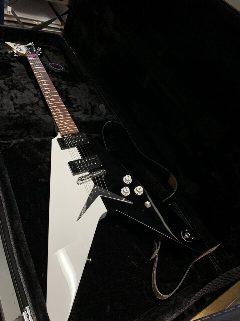 DEAN MS STD Michael Schenker Signature White & Black Bolt-on W/Case