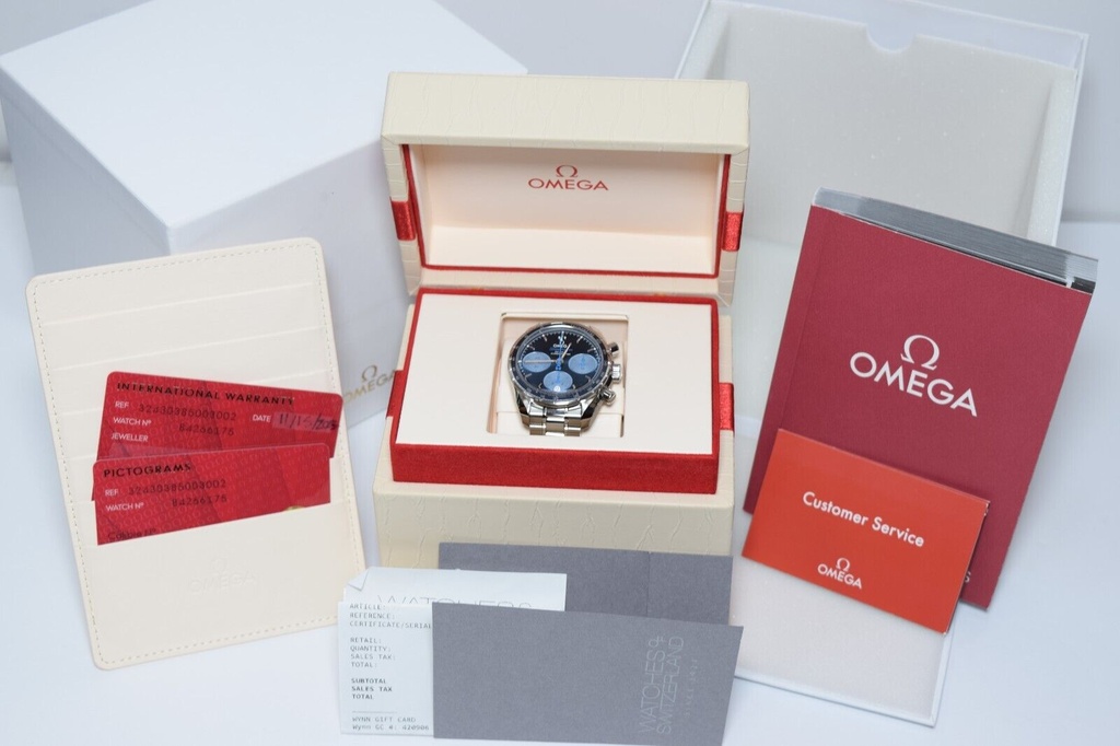 Mint Omega Speedmaster 38 Orbis Edition Blue Dial Watch 324.30.38.50.03.002