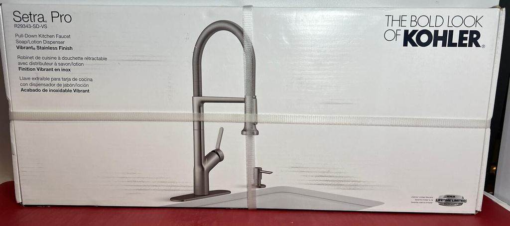 Kohler Setra Pro R29343-SD-VS Kitchen Faucet w/Soap Dispenser Vibrant Stainless