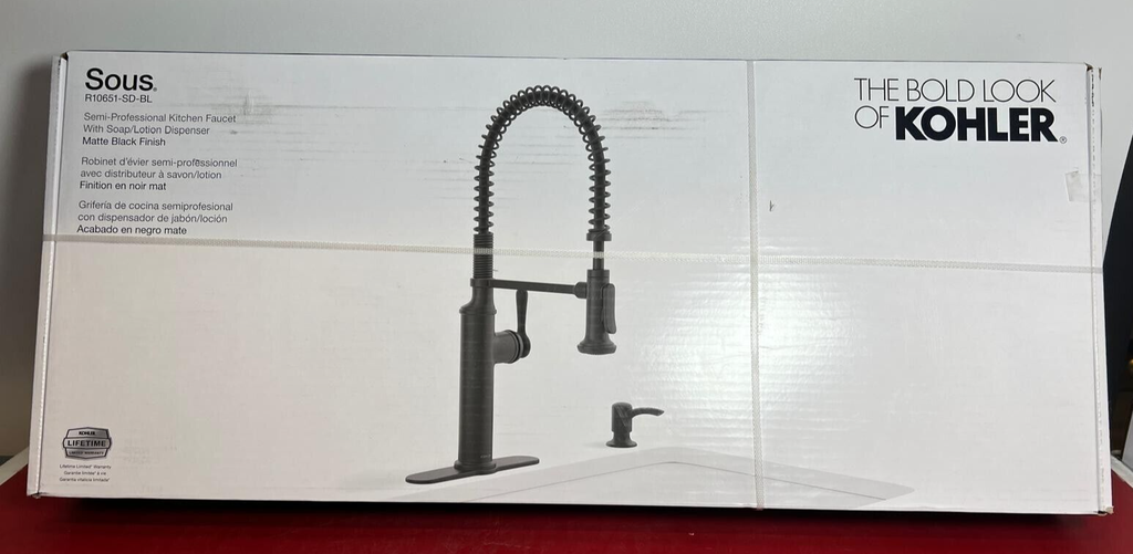 Kohler SOUS PRO Semi-Professional Kitchen Faucet R10651-SD-BL Matte Black NEW