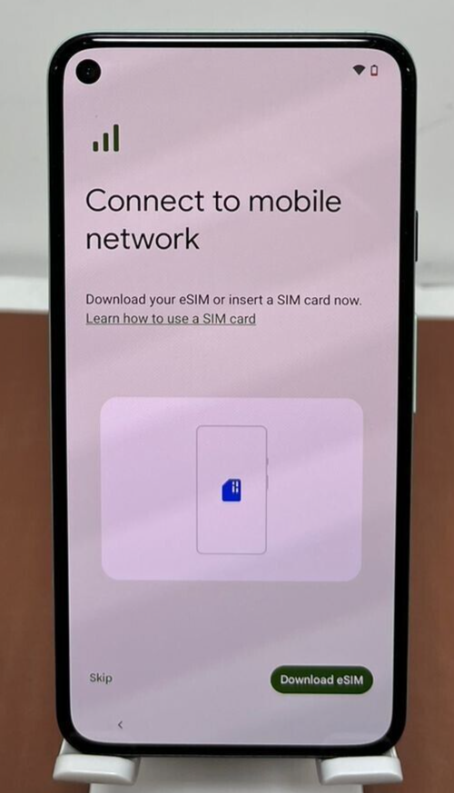 Google Pixel 5 GD1YQ Unlocked 128GB Sorta Sage C Light Burn