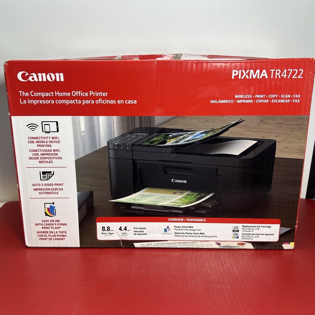 Canon PIXMA TR4722 All-in-One Wireless InkJet Printer with ADF Mobile Print