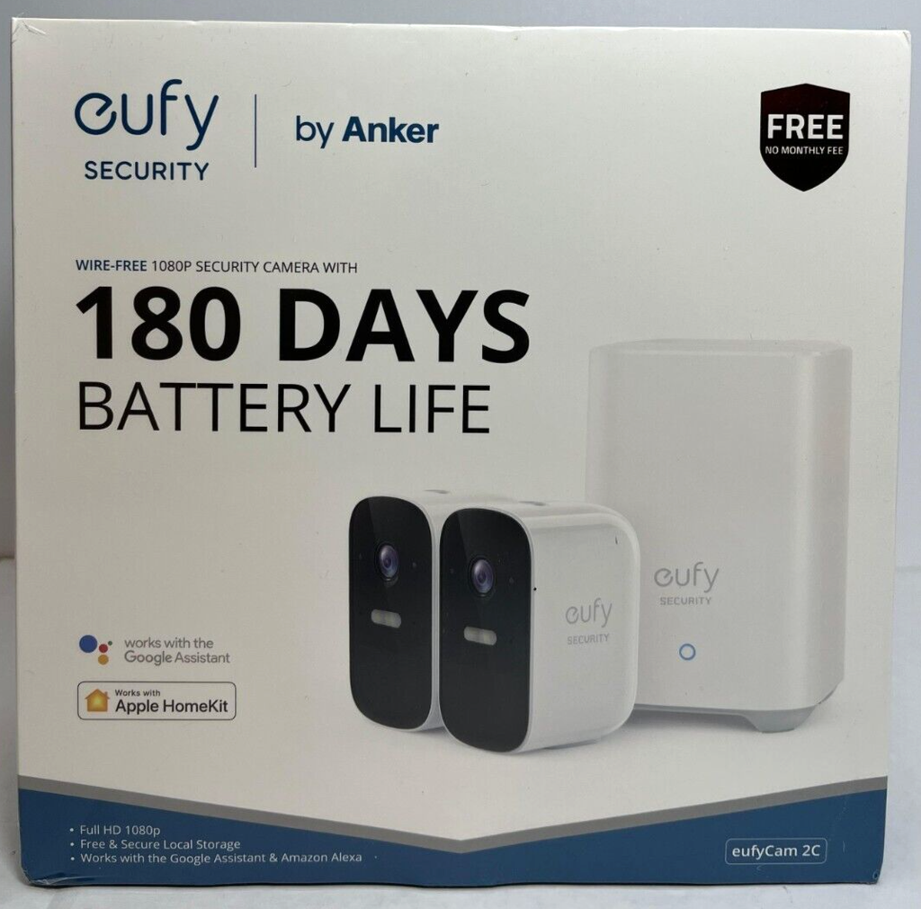 Eufy Security- EufyCam 2C - Wireless Home Security System - White 2 Camera Pack