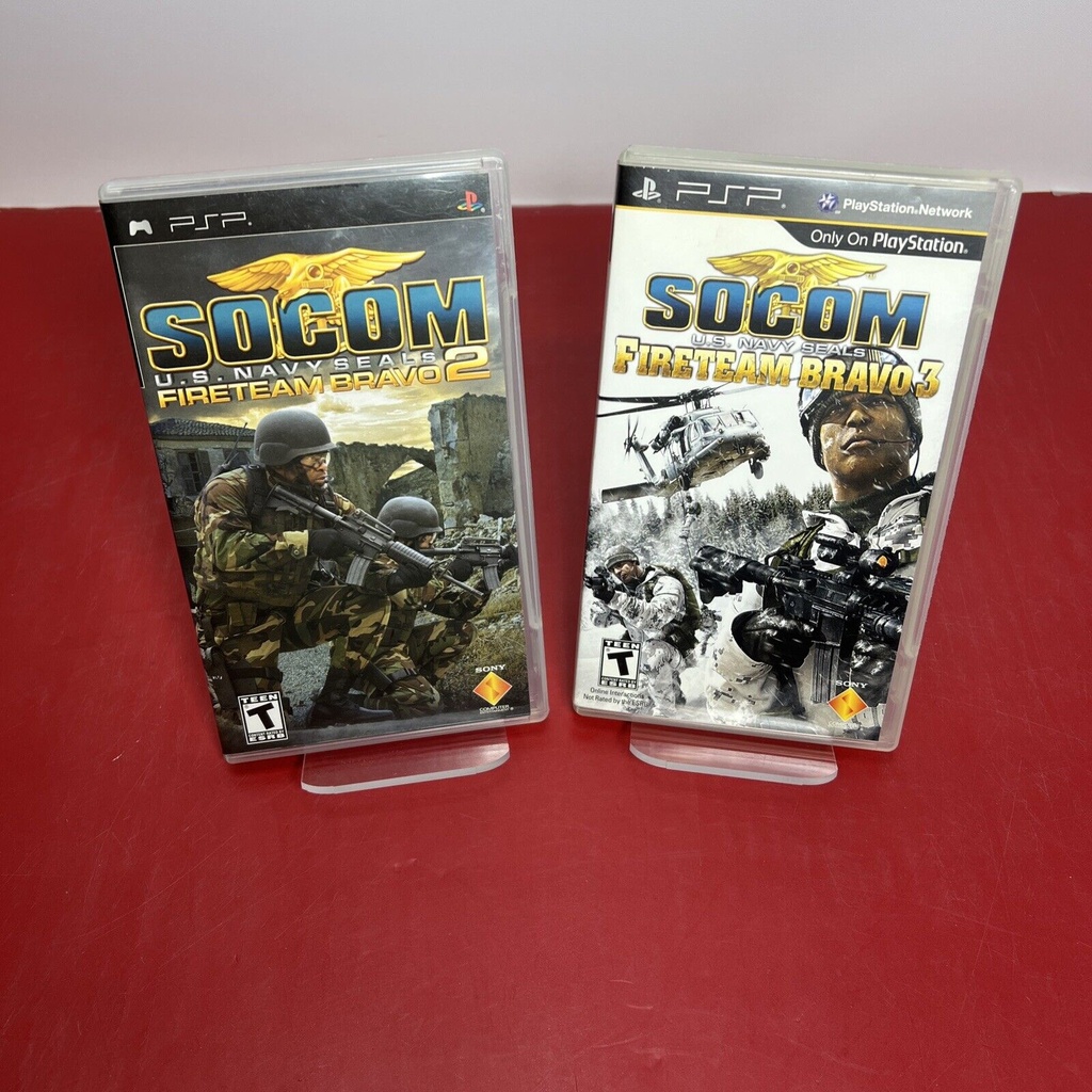 Sony PSP Socom U.S. Navy Seals Fireteam Bravo 2 & 3 Tested And Working