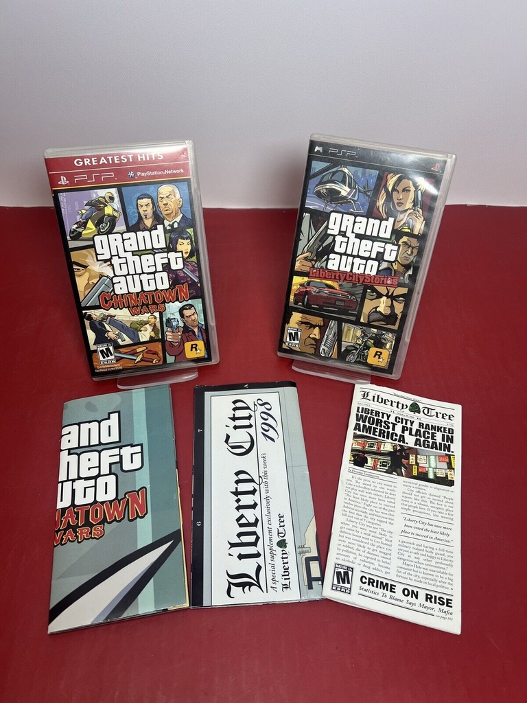 Grand Theft Auto PSP Game Lot: Liberty City Stories, China Town Wars - COMPLETE